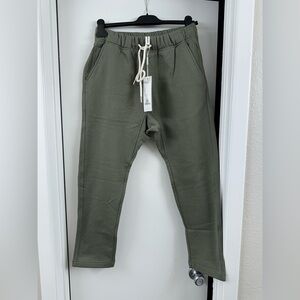 NWT $150 Magnlens Men’s Sweatpants Jogger Pants Olive green XS S & medium cotton